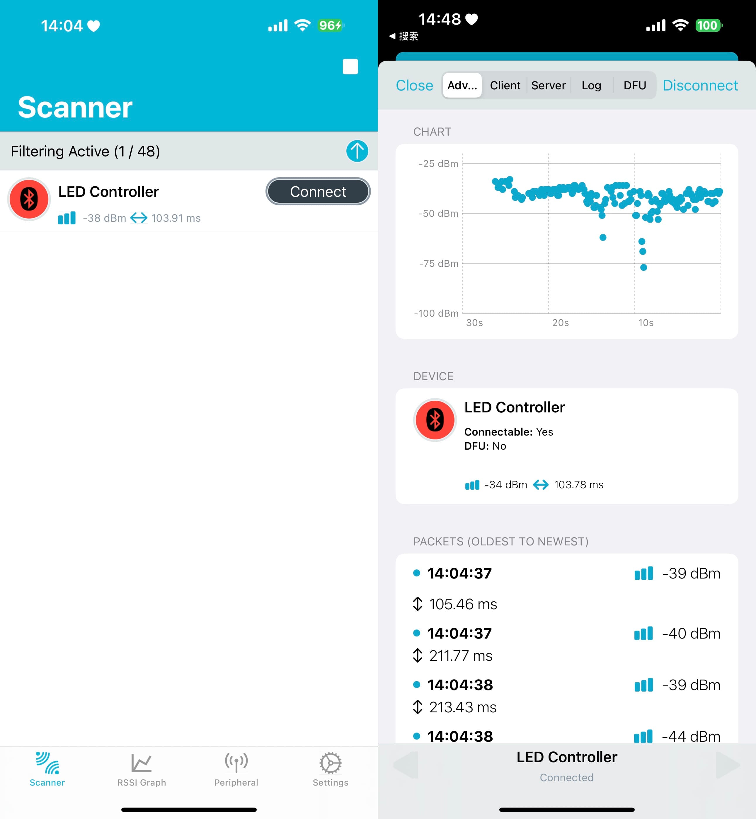 nRF Connect Scanner